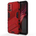 For OPPO K9 Punk Armor 2 in 1 PC + TPU Shockproof Case with Invisible Holder(Red)