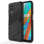 For OPPO Realme V13 5G Punk Armor 2 in 1 PC + TPU Shockproof Case with Invisible Holder(Black)
