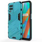 For OPPO Realme V13 5G Punk Armor 2 in 1 PC + TPU Shockproof Case with Invisible Holder(Blue)