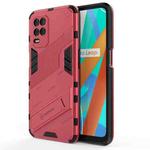 For OPPO Realme V13 5G Punk Armor 2 in 1 PC + TPU Shockproof Case with Invisible Holder(Light Blue)