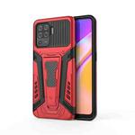 For OPPO F19 Pro War Chariot Series Armor All-inclusive Shockproof PC + TPU Protective Case with Invisible Holder(Red)