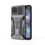 For OPPO Realme 8 War Chariot Series Armor All-inclusive Shockproof PC + TPU Protective Case with Invisible Holder(Grey)