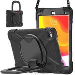 Silicone + PC Protective Case with Holder & Shoulder Strap For iPad mini 5 / 4(Black)