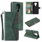 For Nokia 3 Stitching Calf Texture Horizontal Flip Leather Case with Holder & Card Slots & Wallet(Green)