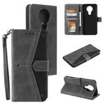 For Nokia 3 Stitching Calf Texture Horizontal Flip Leather Case with Holder & Card Slots & Wallet(Grey)