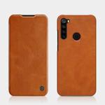 For Xiaomi Redmi Note 8 NILLKIN QIN Series Crazy Horse Texture Horizontal Flip Leather Case, with Card Slot(Brown)