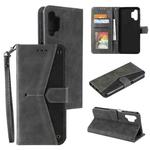 For Samsung Galaxy A32 5G Stitching Calf Texture Horizontal Flip Leather Case with Holder & Card Slots & Wallet(Grey)