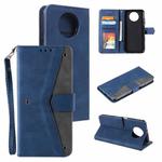 For Xiaomi Redmi Note 9T Stitching Calf Texture Horizontal Flip Leather Case with Holder & Card Slots & Wallet(Blue)