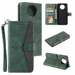 For Xiaomi Redmi Note 9T Stitching Calf Texture Horizontal Flip Leather Case with Holder & Card Slots & Wallet(Green)