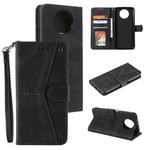 For Xiaomi Redmi Note 9T Stitching Calf Texture Horizontal Flip Leather Case with Holder & Card Slots & Wallet(Black)