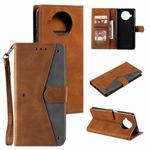 For Xiaomi Mi 10T Lite 5G Stitching Calf Texture Horizontal Flip Leather Case with Holder & Card Slots & Wallet(Brown)
