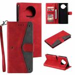 For Xiaomi Mi 10T Lite 5G Stitching Calf Texture Horizontal Flip Leather Case with Holder & Card Slots & Wallet(Red)