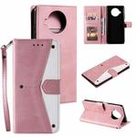 For Xiaomi Mi 10T Lite 5G Stitching Calf Texture Horizontal Flip Leather Case with Holder & Card Slots & Wallet(Rose Gold)