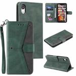 For Xiaomi Redmi 9A Stitching Calf Texture Horizontal Flip Leather Case with Holder & Card Slots & Wallet(Green)