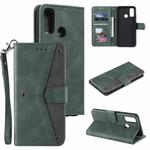 For Xiaomi Redmi 9C Stitching Calf Texture Horizontal Flip Leather Case with Holder & Card Slots & Wallet(Green)