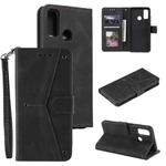 For Xiaomi Redmi 9C Stitching Calf Texture Horizontal Flip Leather Case with Holder & Card Slots & Wallet(Black)