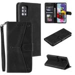 For Xiaomi Mi 10 Lite 5G Stitching Calf Texture Horizontal Flip Leather Case with Holder & Card Slots & Wallet(Black)