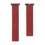 Silicone Magnetic Watch Band For Apple Watch Series 7 45mm / 6 & SE & 5 & 4 44mm / 3 & 2 & 1 42mm(Red)