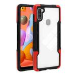 For Samsung Galaxy A11 TPU + PC + Acrylic 3 in 1 Shockproof Protective Case(Red)