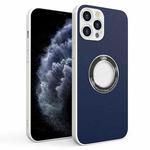 For iPhone 11 Pro PU+PC+TPU Mobile Phone Protective Case (Dark Blue)
