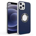 For iPhone 12 mini PU+PC+TPU Mobile Phone Protective Case (Dark Blue)