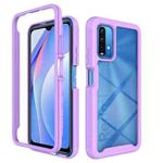 For Xiaomi Poco M3 / Redmi 9T Starry Sky Solid Color Series Shockproof PC + TPU Protective Case(Purple)