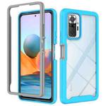 For Xiaomi Redmi Note 10 Pro Starry Sky Solid Color Series Shockproof PC + TPU Protective Case(Baby Blue)
