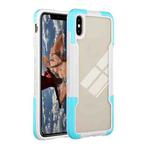 TPU + PC + Acrylic 3 in 1 Shockproof Protective Case For iPhone XS / X(Sky Blue)