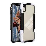 For iPhone XR TPU + PC + Acrylic 3 in 1 Shockproof Protective Case(White)