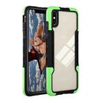 TPU + PC + Acrylic 3 in 1 Shockproof Protective Case For iPhone XS Max(Green)