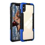 TPU + PC + Acrylic 3 in 1 Shockproof Protective Case For iPhone XS Max(Blue)