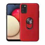 For Samsung Galaxy A02s 360 Rotary Multifunctional Stent PC+TPU Case with Magnetic Invisible Holder(Red)