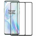 For OnePlus 8 / 8 5G UW Verizon 2 PCS 3D Curved Silk-screen PET Full Coverage Protective Film(Black)