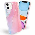 Frosted Watercolor Marble TPU Protective Case For iPhone 11(Pink)