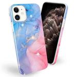 Frosted Watercolor Marble TPU Protective Case For iPhone 11 Pro Max(Blue+Pink)