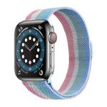 Four-color Rainbow Milanese Watch Band For Apple Watch Series 7 45mm / 6 & SE & 5 & 4 44mm / 3 & 2 & 1 42mm(13)