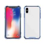 For iPhone XS Max Shockproof TPU Frame + Acrylic Back Panel Protective Case(Blue)