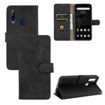 For ZTE Libero 5G Solid Color Skin Feel Magnetic Buckle Horizontal Flip Calf Texture PU Leather Case with Holder & Card Slots & Wallet(Black)