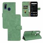 For ZTE Libero 5G Solid Color Skin Feel Magnetic Buckle Horizontal Flip Calf Texture PU Leather Case with Holder & Card Slots & Wallet(Green)