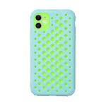 For iPhone 11 Candy Color Mesh Heat Dissipation TPU Protective Case (Light Blue)