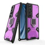 For Xiaomi Mi 10S Space PC+TPU Ring Holder Protective Case(Purple)