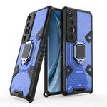 For Xiaomi Mi 10S Space PC+TPU Ring Holder Protective Case(Blue)