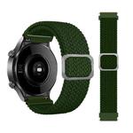 For Huawei Watch 3 / 3 Pro Adjustable Nylon Braided Elasticity Watch Band(Green)