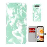 For LG K61 Cloud Fog Pattern Horizontal Flip Leather Case with Holder & Card Slot & Wallet(Mint Green)