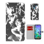 For LG K50 / Q60 Cloud Fog Pattern Horizontal Flip Leather Case with Holder & Card Slot & Wallet(Black)