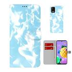 For LG K52 / K62 / Q52 Cloud Fog Pattern Horizontal Flip Leather Case with Holder & Card Slot & Wallet(Sky Blue)