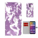 For LG Stylo 5 Cloud Fog Pattern Horizontal Flip Leather Case with Holder & Card Slot & Wallet(Purple)