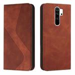 For Xiaomi Redmi 9 Skin Feel Magnetic S-type Solid Color Horizontal Flip Leather Case with Holder & Card Slot & Wallet(Brown)