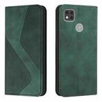 For Xiaomi Redmi 9C Skin Feel Magnetic S-type Solid Color Horizontal Flip Leather Case with Holder & Card Slot & Wallet(Green)