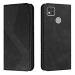 For Xiaomi Redmi 9C Skin Feel Magnetic S-type Solid Color Horizontal Flip Leather Case with Holder & Card Slot & Wallet(Black)